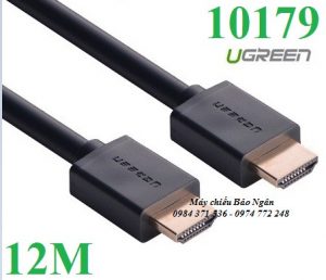 Cáp HDMI dài 12m cao cấp hỗ trợ Ethernet + 4k 2k HD104 chính hãng Ugreen 10179